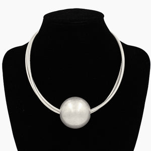 SILVER BALL NECKLACE ( 2130 RD )