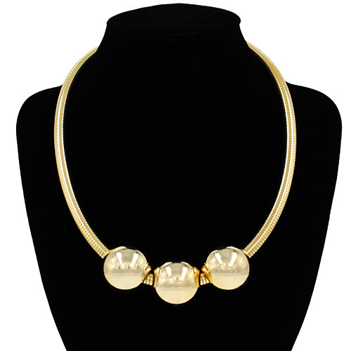 GOLD BALL NECKLACE ( 2131 GD )