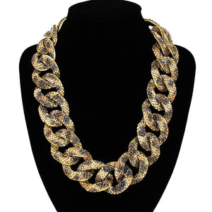 LEOPARD PRINT NECKLACE SET ( 2145 LEO )