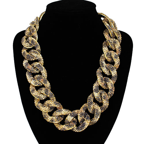 LEOPARD PRINT NECKLACE SET ( 2145 LEO )