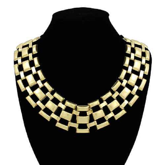 GOLD LINK CHAIN DESIGN NECKLACE ( 2169 GD )