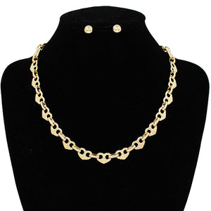 GOLD HEART NECKLACE SET ( 5306 GD )