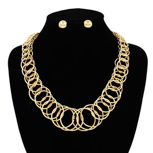 RING NECKLACE SET ( 7312 GD )