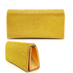 Yellow CLUTCH PURSE Yellow STONES ( 6128 CITR )