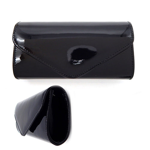 POLISHED ENAMEL CLUTCH ( 6189 BLK )