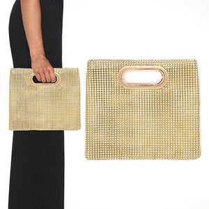 RHINESTONE BAG METAL HANDLE ( 6194 GOD )