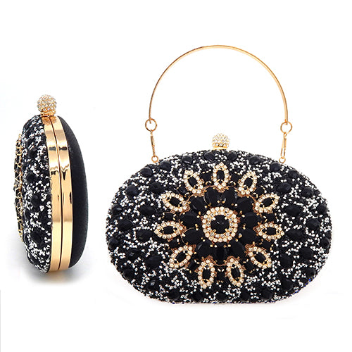 Gold Black Purse ( 6208 BLK )