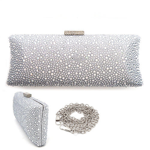 SILVER EVENING CLUTCH METALLIC ( 6215 SIV )