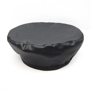 BLACK LEATHER BERET HAT ( 3354 BLK )