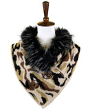 CAMOUFLAGE TUBE SCARF FAUX FUR ( 1004 BEIGE )