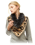 CAMOUFLAGE TUBE SCARF FAUX FUR ( 1004 BEIGE )