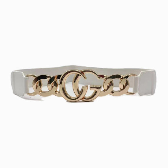 WHITE GOLD STRETCH BELT ( 0256 GDW )