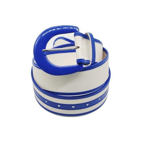 WHITE BLUE GOLD BELT ( 0295 XXBL )