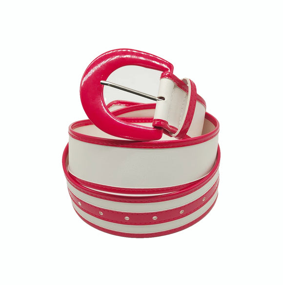 WHITE RED GOLD BELT ( 0295 XXRE )