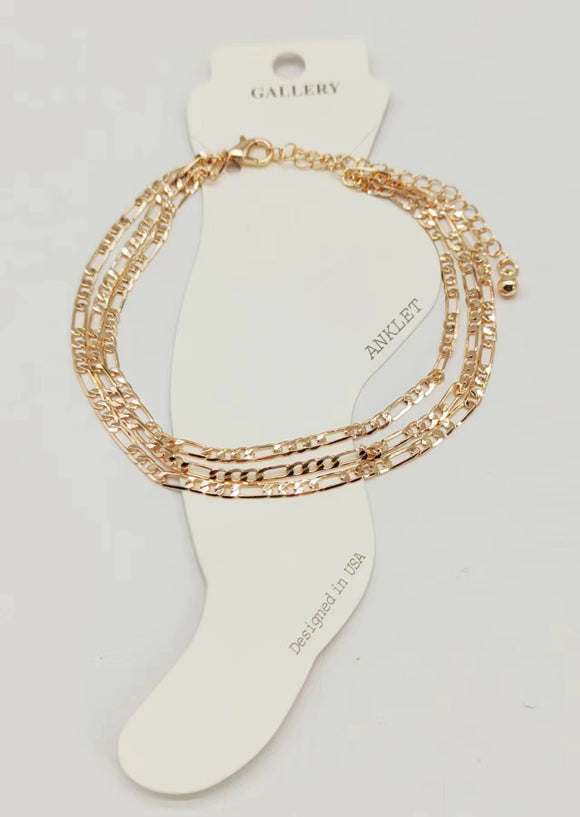 GOLD CHAIN ANKLET ( 0336 GDXX )