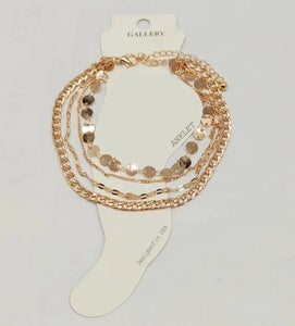 GOLD ANKLET DISCS ( 0337 GDXX )