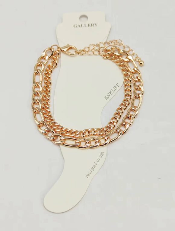 GOLD CHAIN ANKLET ( 0342 GDXX )