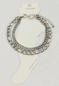 SILVER CHAIN ANKLET ( 0342 RHXX )