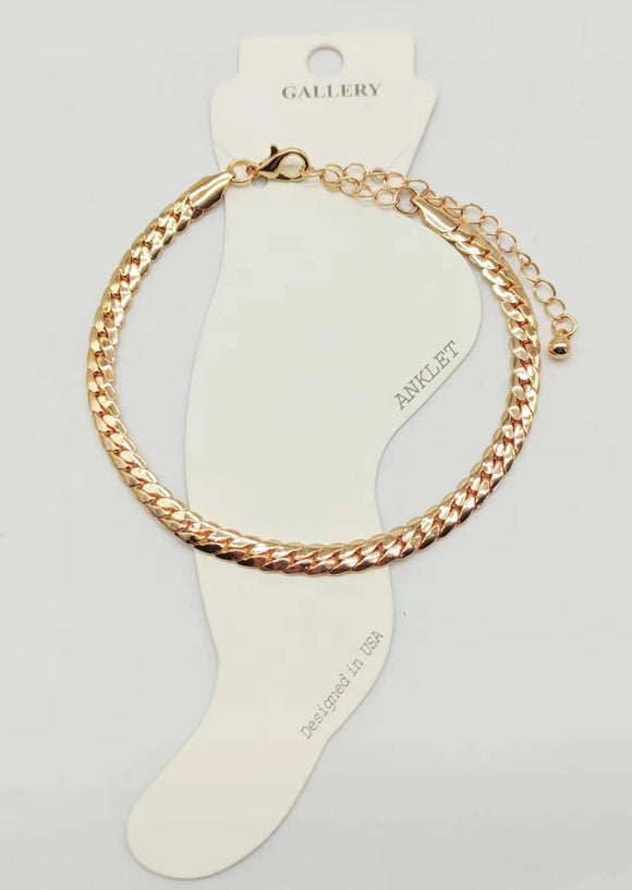 GOLD CHAIN ANKLET ( 0352 GDXX )