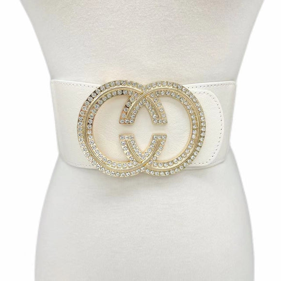 WHITE GOLD STRETCH BELT ( 0359 GDW )