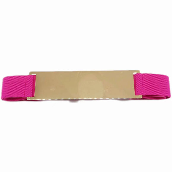 FUCHSIA GOLD STRETCH BELT ( 0364 GDFU )