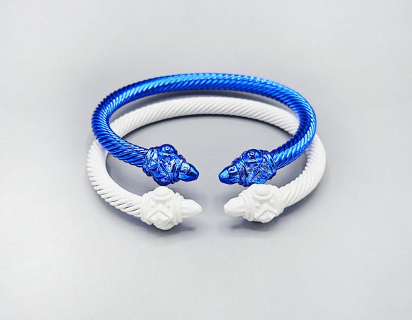 BLUE WHITE CUFF BANGLE ( 1595 BLWHT )