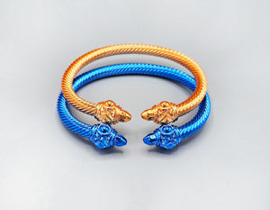 BLUE YELLOW CUFF BANGLE ( 1595 YELBL )