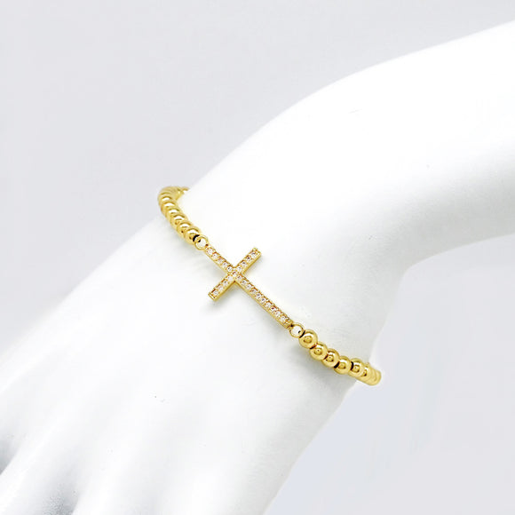 BALL CROSS STRETCH BRACELET ( 2233 G )