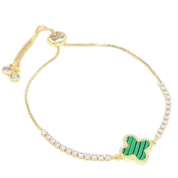 ADJUSTABLE QUATREFOIL BRACELET ( 2353 GGR )