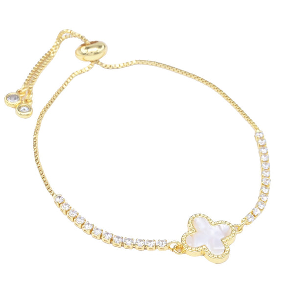 ADJUSTABLE QUATREFOIL BRACELET ( 2353 GMOP )