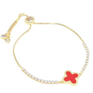 ADJUSTABLE QUATREFOIL BRACELET ( 2353 GRD )