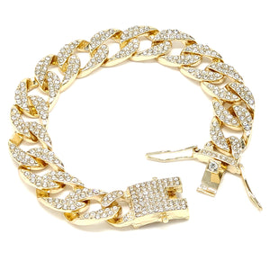 ICE OUT CHAIN BRACELET ( 3043 GL8 )