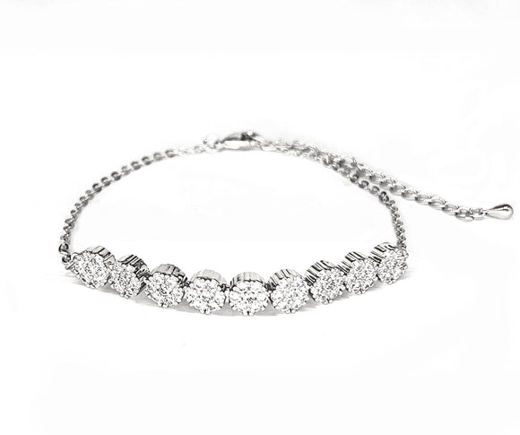 CZ ADJUSTABLE BRACELET ( 573 SCL )