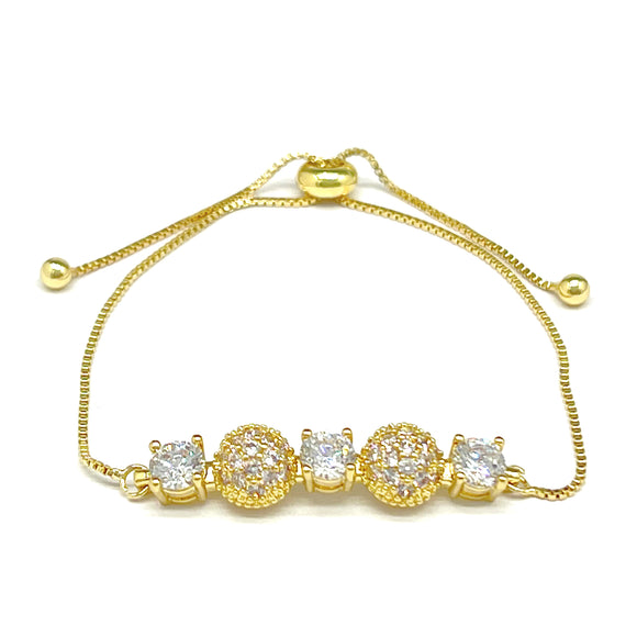 DOME CZ ADJUSTABLE BRACELET ( 575 GCL )