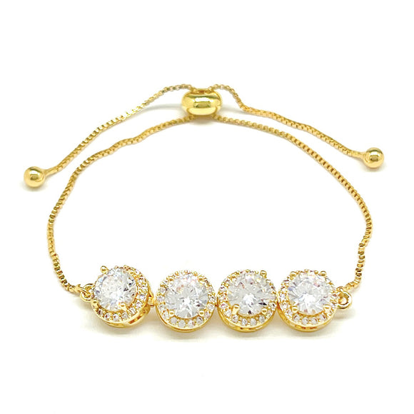 CZ ADJUSTABLE BRACELET ( 579 GCL )