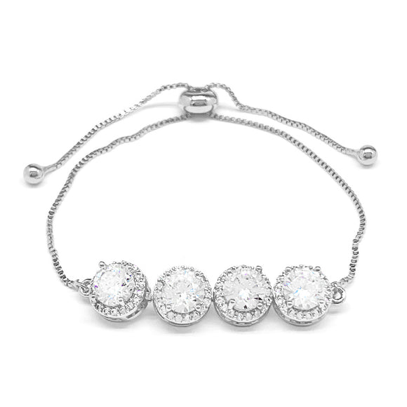 CZ ADJUSTABLE BRACELET ( 579 SCL )