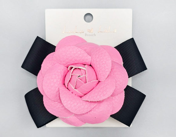 PINK FLOWER BROOCH ( 1079 PK )