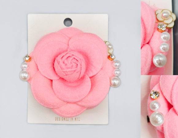 PINK FLOWER BROOCH ( 1080 PK )