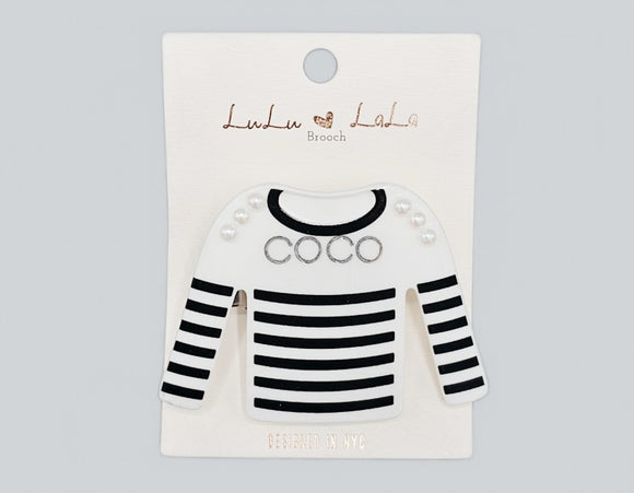 WHITE SHIRT BROOCH ( 1114 WBK )