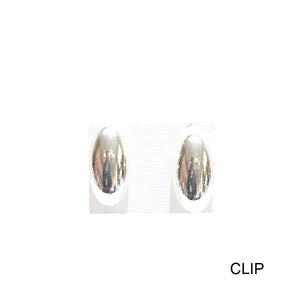 OVAL CLIP ON EARRINGS ( 13 S )