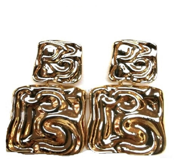 GOLD CLIP ON EARRINGS ( 41 G )