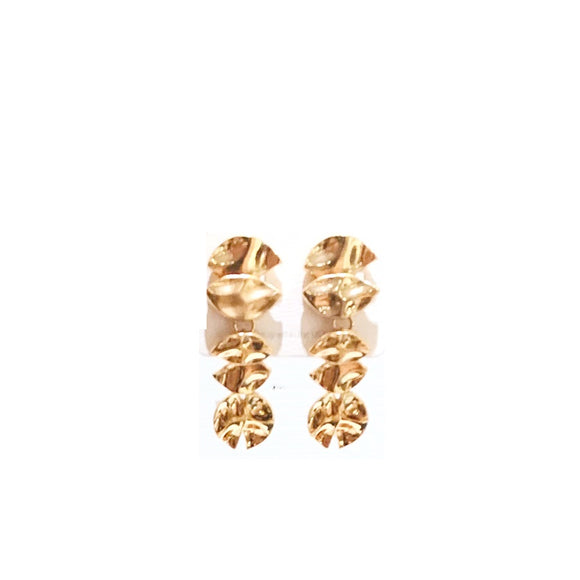 GOLD LONG CLIP ON EARRINGS ( 44 G )