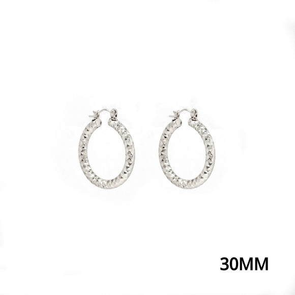 ALUMINUM HOOP EARRINGS ( 768 30S )