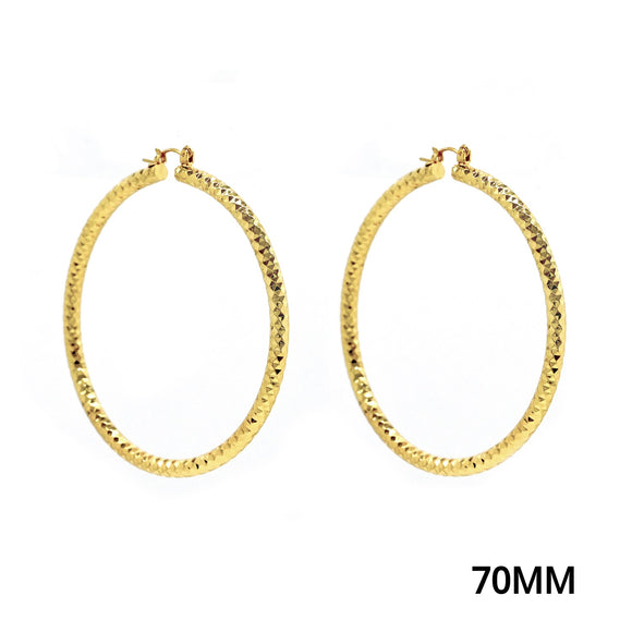 ALUMINUM HOOP EARRINGS ( 768 70G )