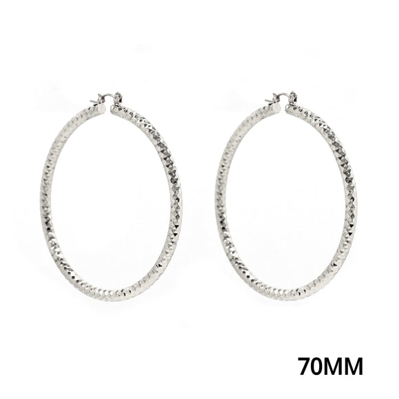 ALUMINUM HOOP EARRINGS ( 768 70S )