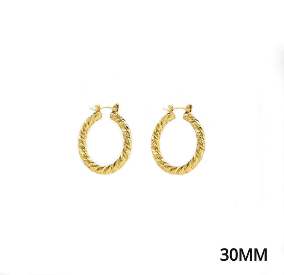 ALUMINUM HOOP EARRINGS ( 769 30G )