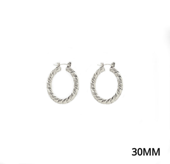 ALUMINUM HOOP EARRINGS ( 769 30S )