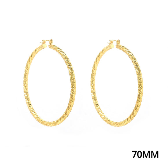 ALUMINUM HOOP EARRINGS ( 769 70G )