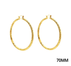 ALUMINUM HOOP EARRINGS ( 771 70G )