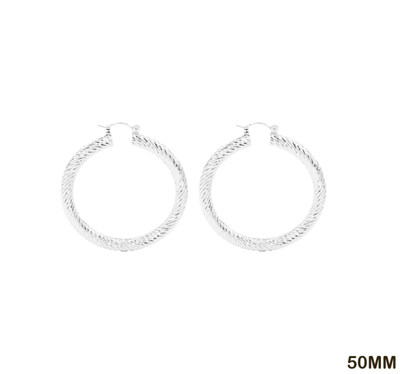 5mm ALUMINIUM HOOP EARRINGS ( 790 50S )